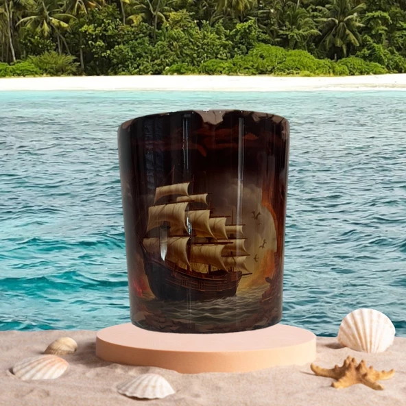 Denizcilik,gemi temalı,3D baskılı kupa,bardak - 4