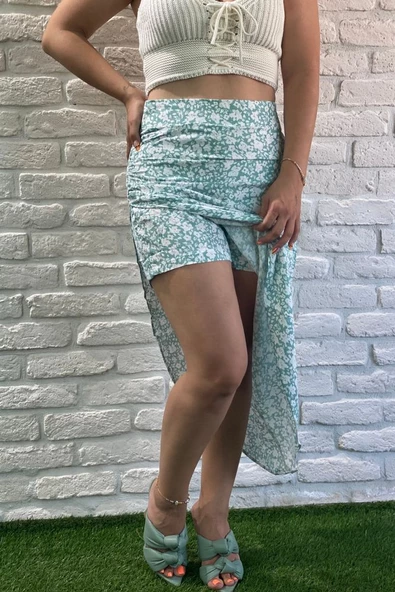 Kadın Deenli Uzun Etek,yırtmaçlı Etek - 4