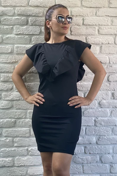 Kadın Siyah Elbise,siyah Mini Elbise - 3