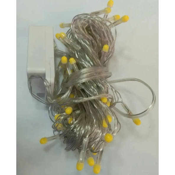 10 M 100 Led Damla Uçlu Led Işık Gün Işığı Şeffaf Kablo - 1