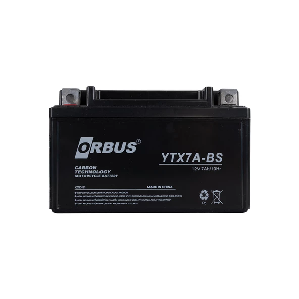 ORBUS YTX7A-BS 12V 7A MOTOSİKLET AKÜSÜ (152 X 88 X 98 MM) (2.5KG) - 2