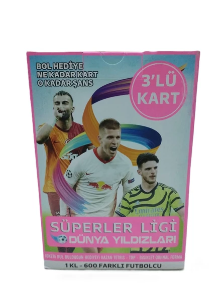 Hayal Sepeti Süperler Ligi Dünya Yıldızları 2024 200X3 Toplam 600 Adet Kutulu Futbol Kartı - 3