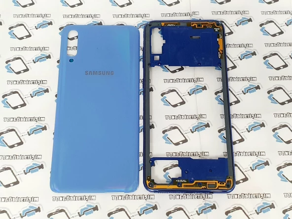 Samsung Galaxy A70 A 705 Orjinal kasa Arka Pil Kapağı Mavi (Yan