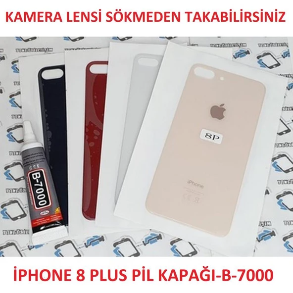 İphone 8 PLUS Arka Pil Batarya Kapağı (CAM) B-7000