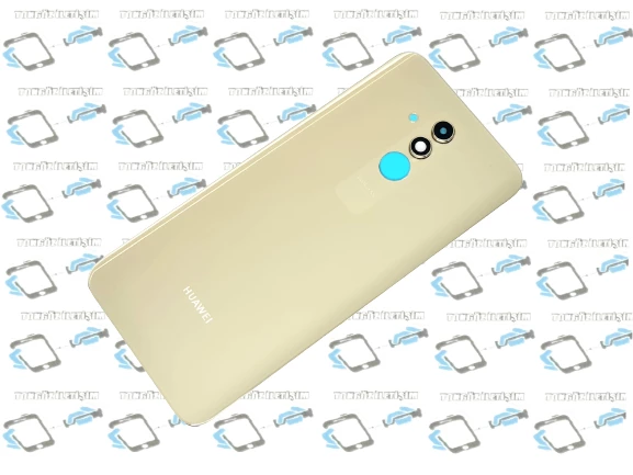 Huawei Mate 20 Lite Arka Pil Batarya Kapağı (Kamera Lensli CAM) GOLD