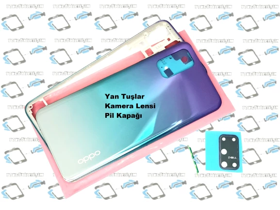 Oppo A52 kasa Arka Pil Batarya Kapağı MAVİ