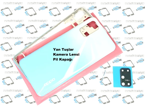 Oppo A52 kasa Arka Pil Batarya Kapağı BEYAZ