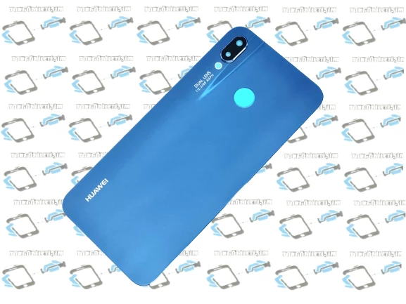 Tkgz Huawei P20 Lite Arka Pil Kapağı (KAMERA LENSİ) MAVİ