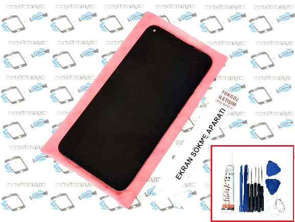 Huawei P40 Lite Lcd Ekran Dokunmatik (SERVİS ORJİNALİ)  B-7000 + TAMİR SETİ