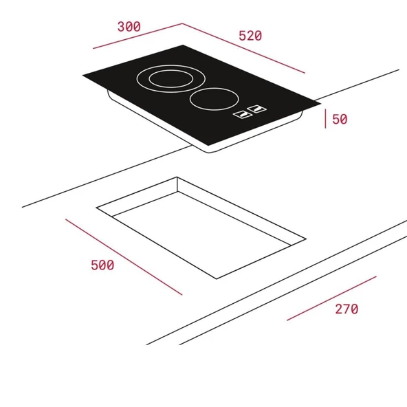 Teka IR 3200 2 Gözlü Siyah İndüksiyon Ocak - 2