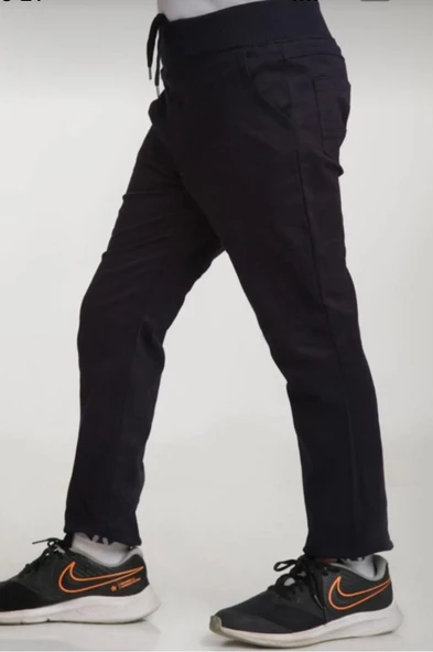 Uğur Böceği Çocuk Unisex Ribana Beli Lastikli Canvas Okul Pantolonu 10-15 Yaş - 10