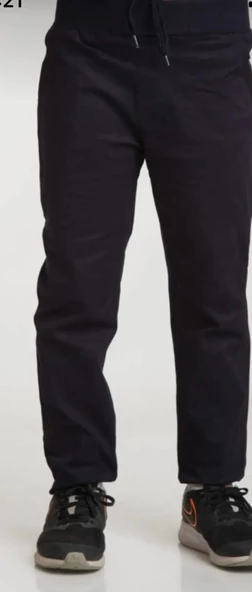 Uğur Böceği Çocuk Unisex Ribana Beli Lastikli Canvas Okul Pantolonu 10-15 Yaş - 11