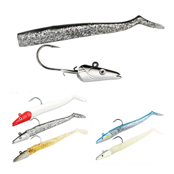 Valkyrie 5 Adet 12cm 20gr Silikon Jig Balık Yem Seti Çipura Levrek Katili Kutulu - 3