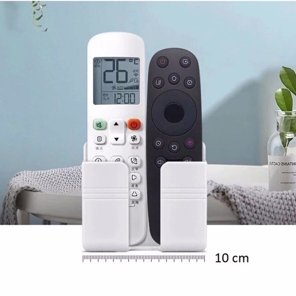 Duvara Yapışan Telefon Kumanda Tutucu Aparat 10 Adet - 2