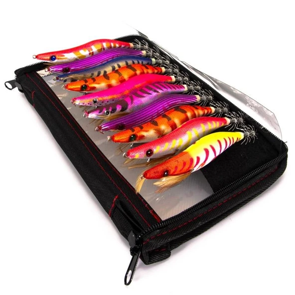 Valkyrie 10 Adet Fosforlu Çantalı Kalamar Zokası 13.3cm 20gr Kumaş Kaplı Kurşunlu Yem Seti BÜYÜK BOY Sübye Ahtapot Kalamar Yemi - 4