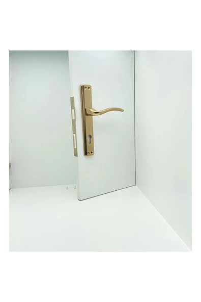 Trim Titanyum Lüx Aynalı Yale Çelik Kapı Kolu 1 Takım - 2