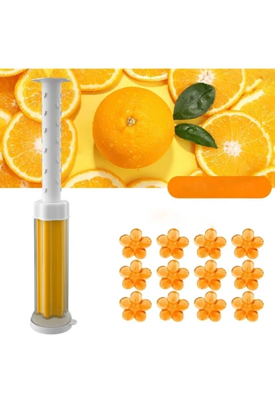 Wc Tuvalet Temizleme Jeli Klozet Jel Blok Koku Giderici Desenli Klozet Jeli Turuncu 1 Adet - 2