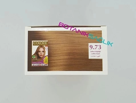 COLORX BİTKİSEL KREM SET BOYA - 9.73 Kahve Köpüğü - Resim 3