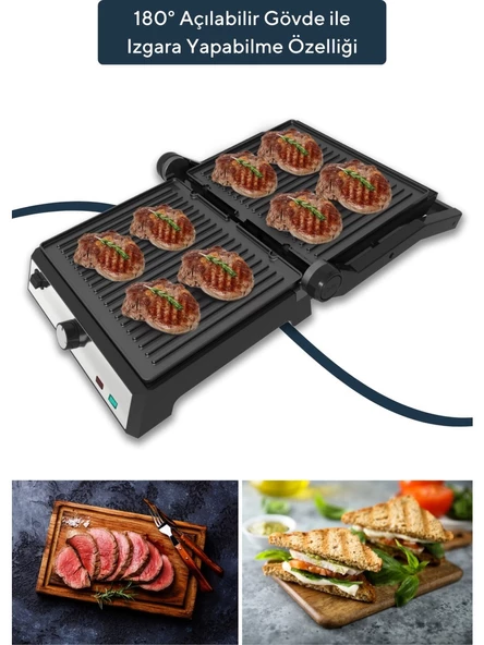 Kumtel Inox Tost ve Izgara Makinesi 2000W TTM-05 - 3