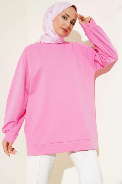 İki İplik Düz Tunik Pembe ürün görseli 1