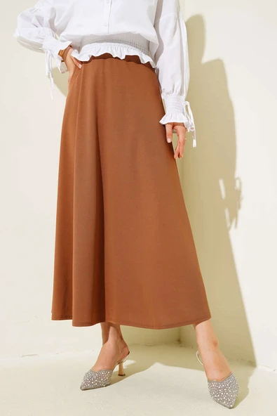 Bel Lastikli Basic Çan Etek Taba - 1