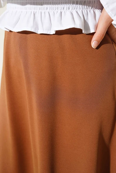 Bel Lastikli Basic Çan Etek Taba - Resim 4
