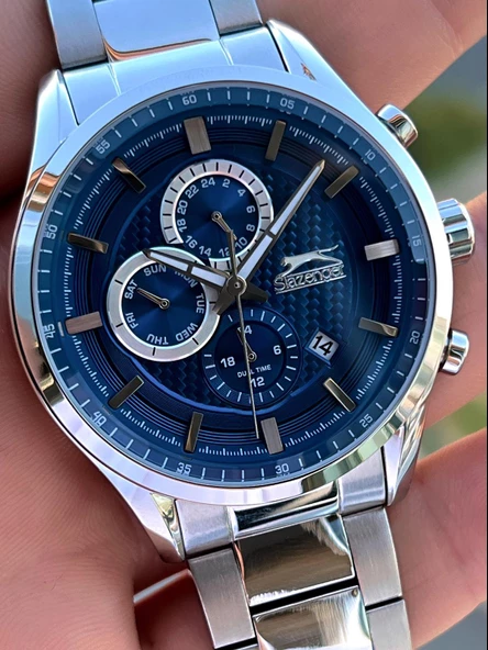 Slazenger Çelik Kordon İç Fonksiyonları Aktif 5 Atm Suya Dayanıklı Erkek Kol Saati ESL.9.1922.2.01 - Resim 4