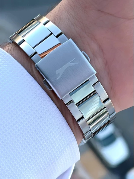 Slazenger Çelik Kordon İç Fonksiyonları Aktif 5 Atm Suya Dayanıklı Erkek Kol Saati ESL.9.1922.2.01 - Resim 5