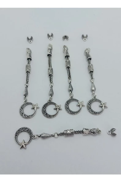 Tesbih Püskülü 5 Li Set Doğaltaş Ve Epoksi Malzemelerı