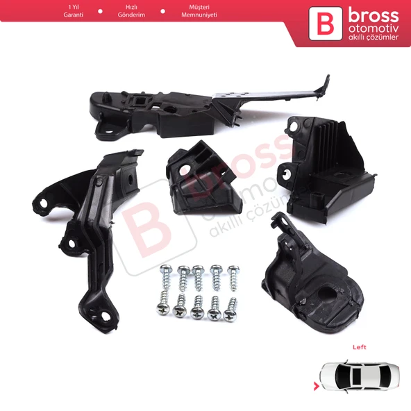 Renault Clio MK5 B7 BF 2019-On 260E70544R İçin Sol Ön Far Tamir Seti - 4