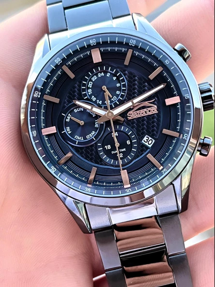 Slazenger Çelik Kordon İç Fonksiyonları Aktif 5 Atm Suya Dayanıklı Erkek Kol Saati ESL.9.14936.2.03 - Resim 4