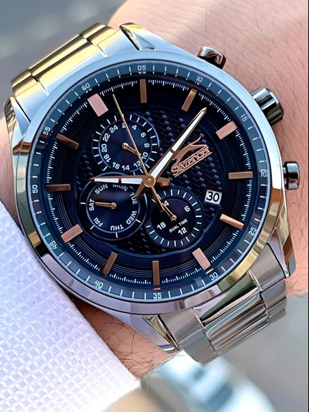 Slazenger Çelik Kordon İç Fonksiyonları Aktif 5 Atm Suya Dayanıklı Erkek Kol Saati ESL.9.14936.2.03 ürün görseli