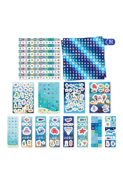 Çocuklar İçin 800+ Sticker Seti, Origami Kağıdı ve Not Defteri - Eğlenceli Çıkartma Kutusu - 4