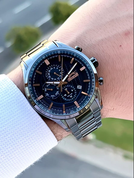 Slazenger Çelik Kordon İç Fonksiyonları Aktif 5 Atm Suya Dayanıklı Erkek Kol Saati ESL.9.14936.2.03 - Resim 3