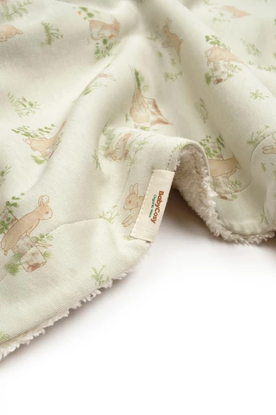 Bebek Battaniye %100 Organik Pamuk 85 x 85 cm, Bebek ve Yenidoğan Serisi - CSY5910 - 4