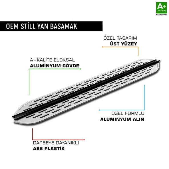 Q5 2008 2009 2010 2011 2012 2013 2014 2015 2016 2017 ARACA ÖZEL YAN BASAMAK - Resim 2