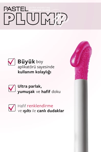 Pastel Plump Up Extra Hydrating Plumping Gloss - Dolgunlaştıran Dudak Parlatıcısı 207 Mariposa - 3