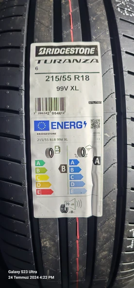 Bridgestone 215/55R18 99V Turanza 6 B-A-70 Yaz Suv Lastiği (Üretim Yılı: 2024) - 2