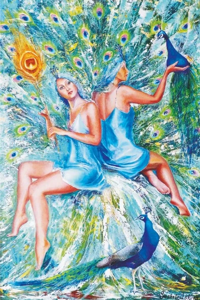 Gold Puzzle 1000 Parça Tavuskuşları Puzzle