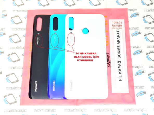 Huawei P30 Lite Arka Pil Batarya Kapağı (CAM) - 2