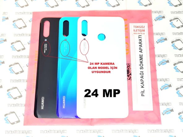 Huawei P30 Lite Arka Pil Batarya Kapağı (CAM)