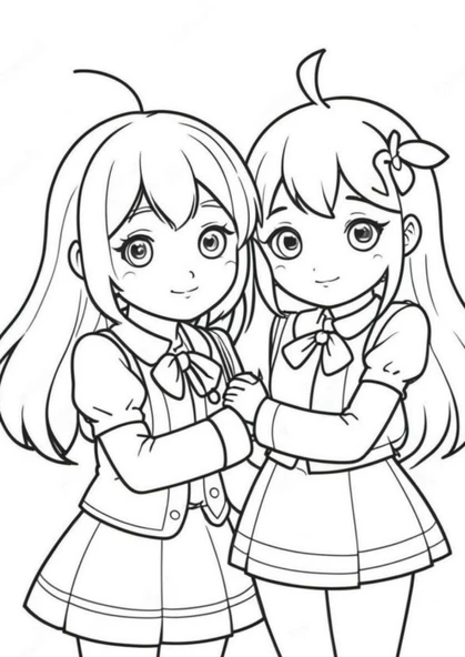 Küçük Animeler Boyama Kitap Seti (2 Kitap) - Resim 4