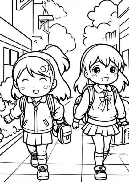 Küçük Animeler Boyama Kitap Seti (2 Kitap) - Resim 5