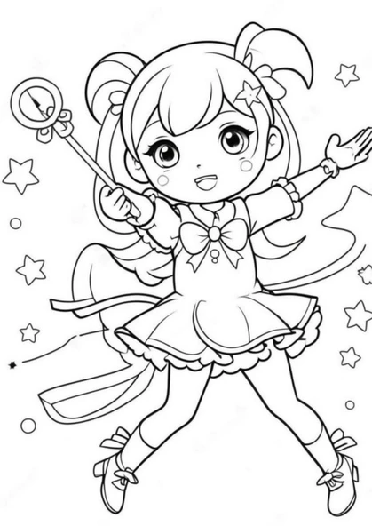 Küçük Animeler Boyama Kitap Seti (2 Kitap) - Resim 2