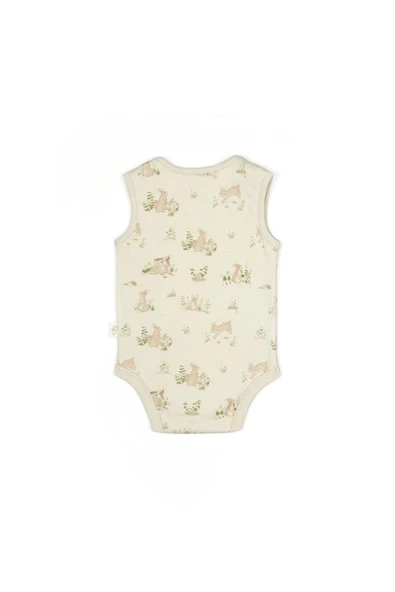 Bebek 3lü Askılı Badi Kutu Set %100 Organik Pamuk, Bebek ve Yenidoğan Serisi - CSY5708 - 3