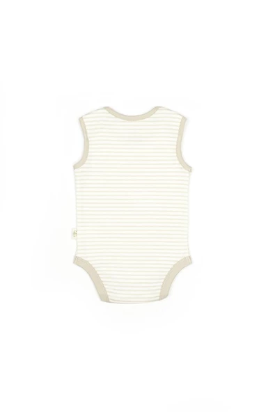 Bebek 3lü Askılı Badi Kutu Set %100 Organik Pamuk, Bebek ve Yenidoğan Serisi - CSY5709 - 7