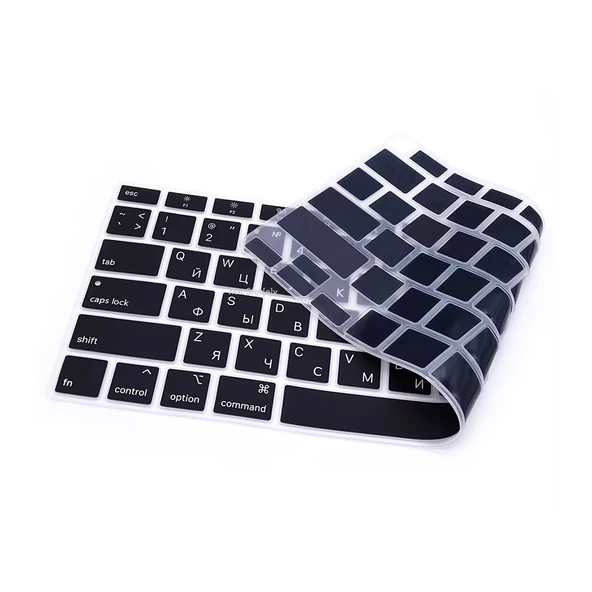 Rusça Klavye Koruyucu Macbook Air M1 13 inç 2020 (TouchID'li Air) A2337 A2179 US Enter ile Uyumlu - 6