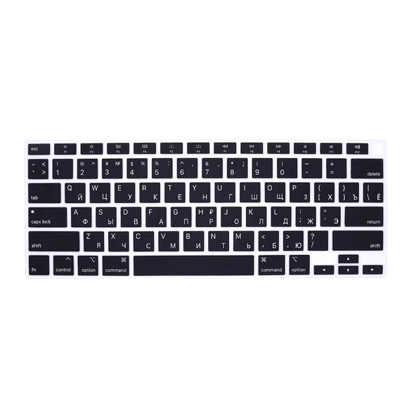 Rusça Klavye Koruyucu Macbook Air M1 13 inç 2020 (TouchID'li Air) A2337 A2179 US Enter ile Uyumlu ürün görseli 1