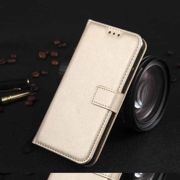 SAMSUNG J7  KARTLIKLI CÜZDAN KILIF (DELUXE WALLET CASE)  GOLD