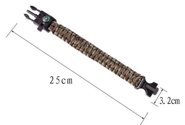 Pratik Survival Kamp Bileklik Düdük Çok Amaçlı - Resim 5